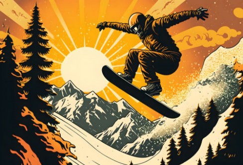 Obrazek Illustration snowboard II