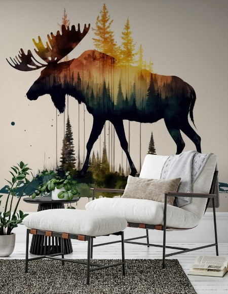 Picture of Aquarelle moose