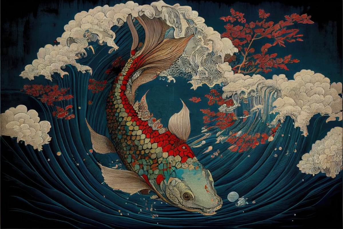 Picture of Stylish Koi Fish