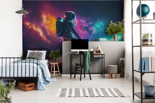 Picture of Snowboarde in space