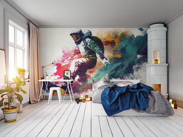 Picture of Snowboarder in colors II