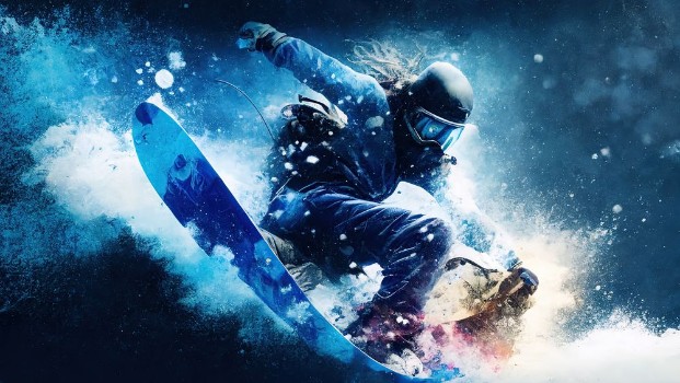 Picture of Snowboarder in colors I