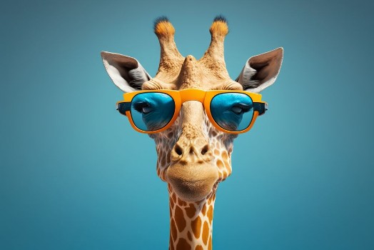 Bild på Portrait of a giraffe