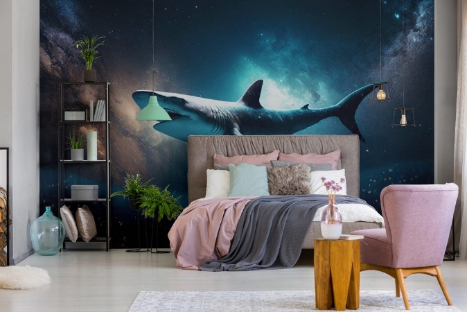 Afbeeldingen van Shark in space