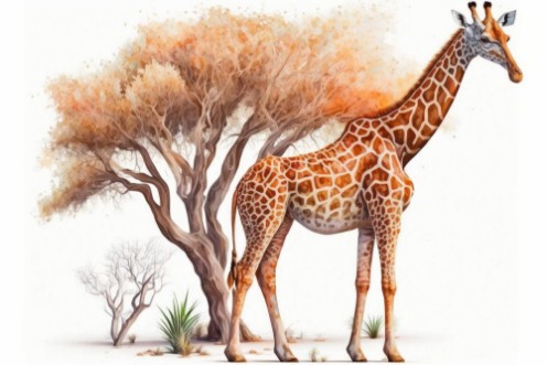 Afbeeldingen van Giraffe in the grass