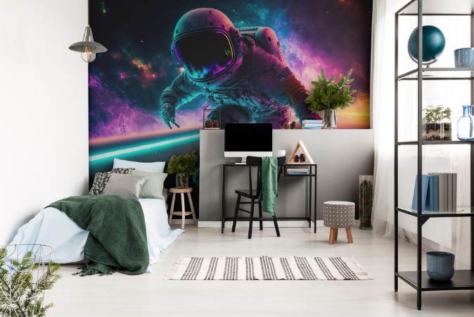 Image de Skateboarder in space