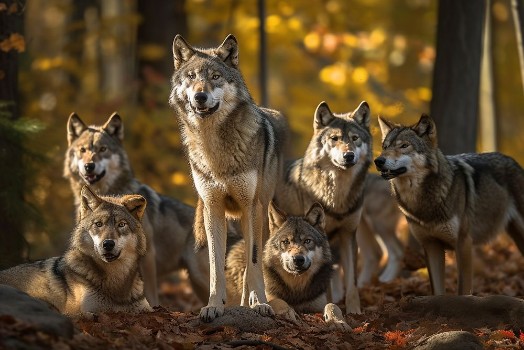 Picture of Grey Wolves