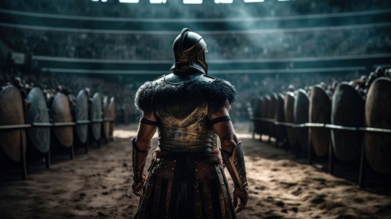 Picture of Gladiator on coliseum