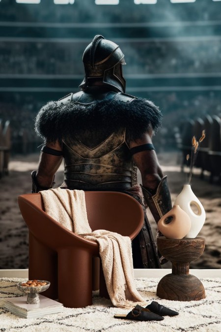 Afbeeldingen van Gladiator on coliseum