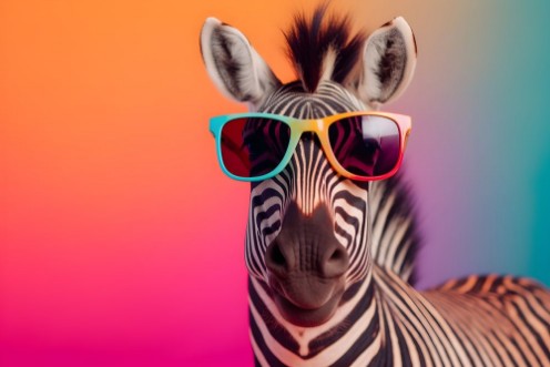 Funny zebra photowallpaper Scandiwall