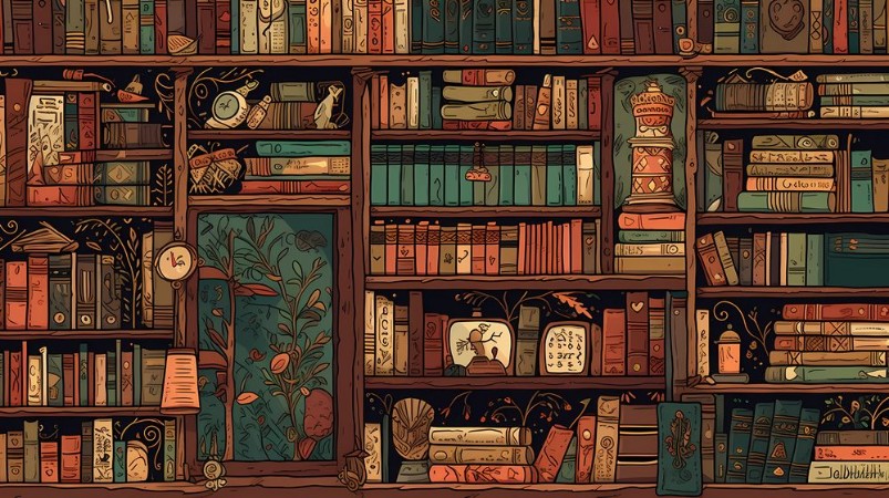 Afbeeldingen van Animated Bookshelf