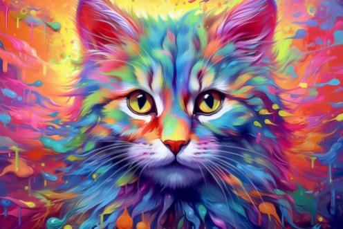 Afbeeldingen van Colorful cat