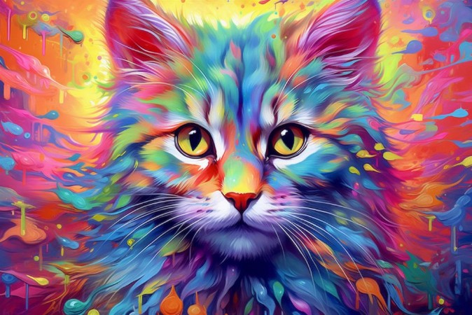 Picture of Colorful cat