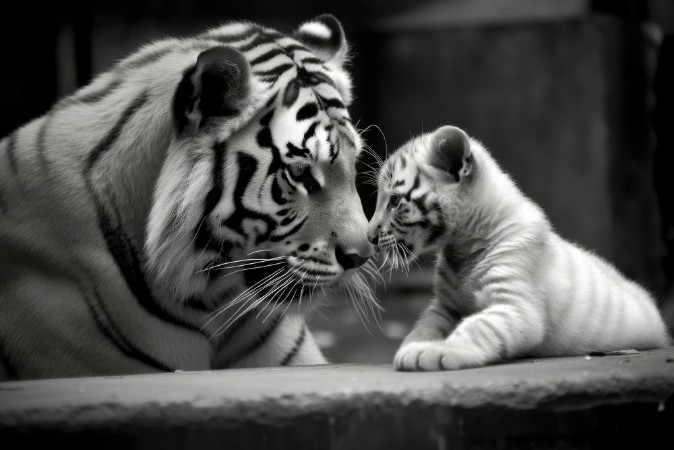 Baby tiger photowallpaper Scandiwall