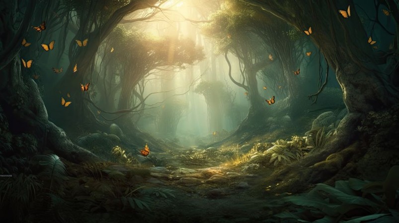 Mystical Forest photowallpaper Scandiwall