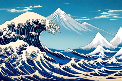 The great wave off kanagawa photowallpaper Scandiwall