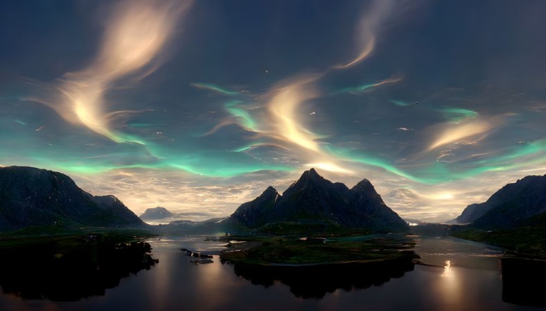 Picture of northern lights sky