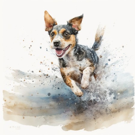 Picture of A playful dog