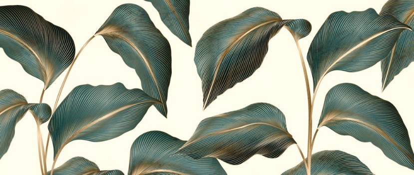 Bild på tropical green leaves