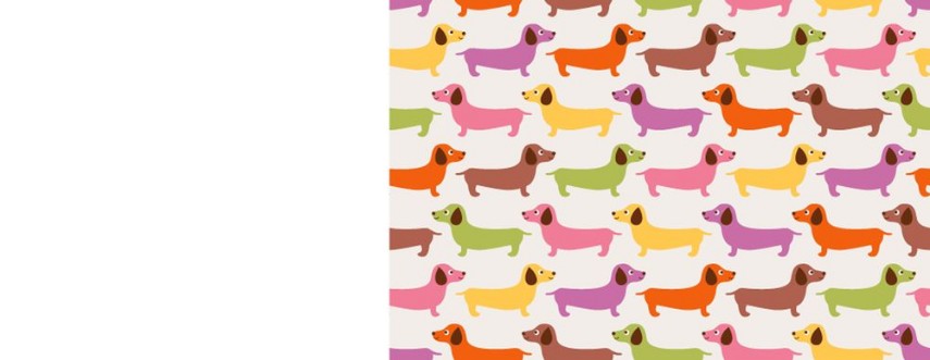 Bild på Seamless cute dogs pattern