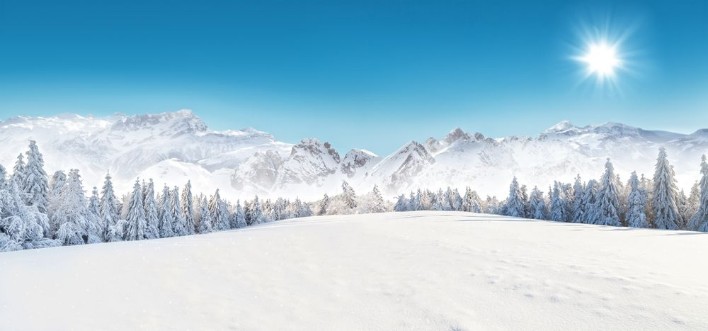 Afbeeldingen van Winter snowy landscape