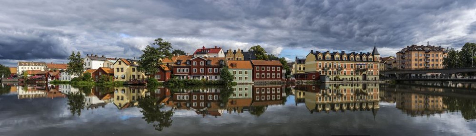 Picture of River Reflecting the Old Town