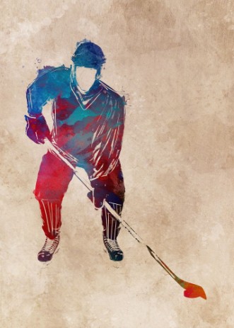 Hockey Art III photowallpaper Scandiwall