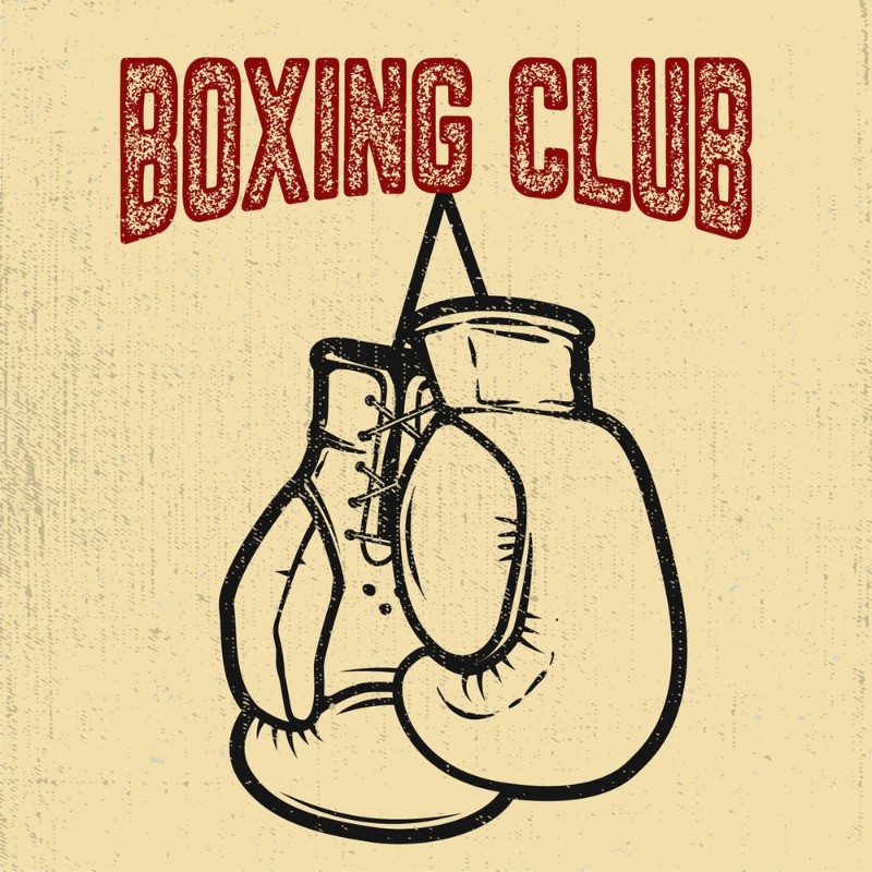 Image de Boxing club Boxing gloves on white background Design element for posterlabel emblem sign Vector illustration