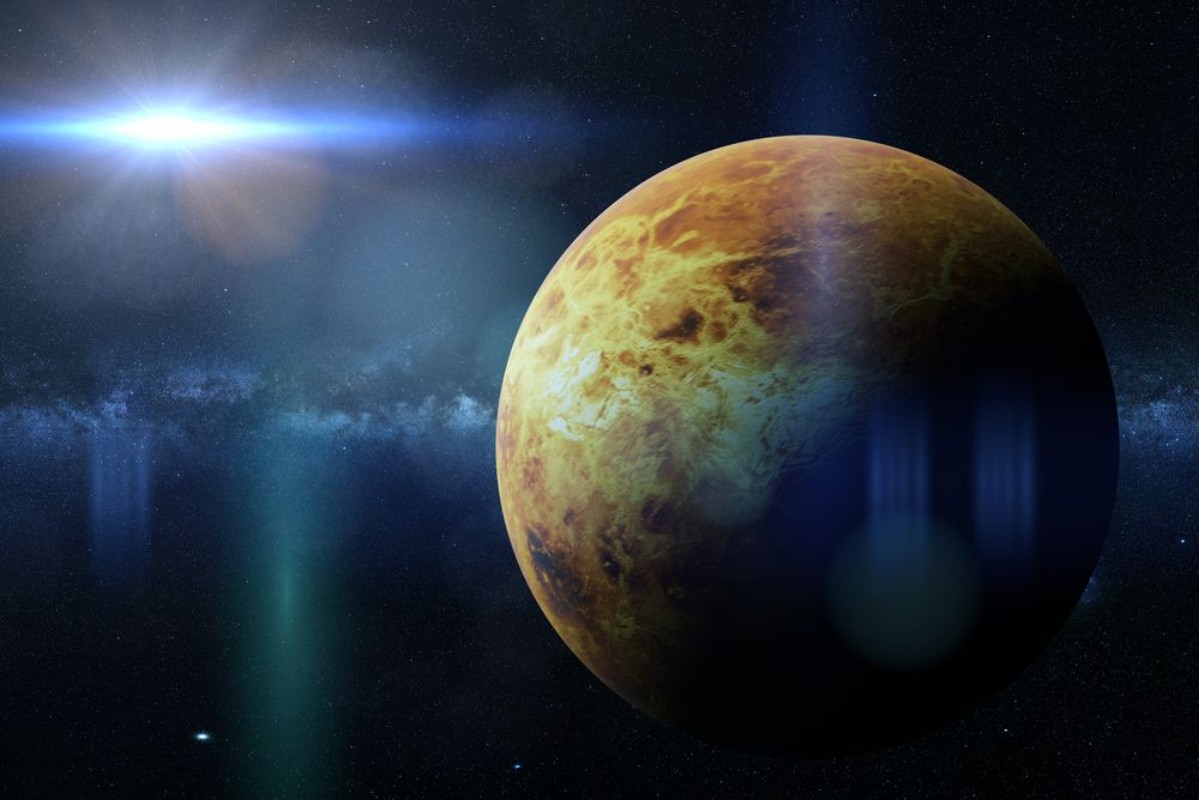 Bild på Venus före Vintergatan