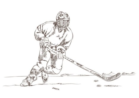 Picture of Sketch of Ice Hockey in vector 
