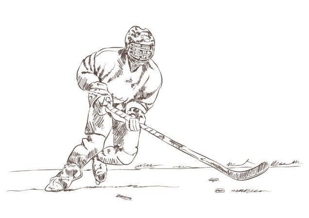 Afbeeldingen van Sketch of Ice Hockey in vector 