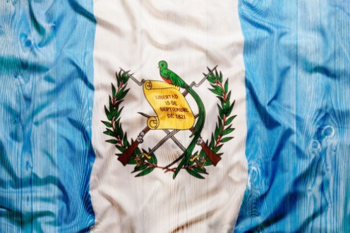 Picture of National flag of Guatemala wooden background