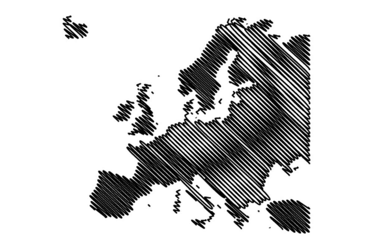 Bild på Map of Europe vector illustration