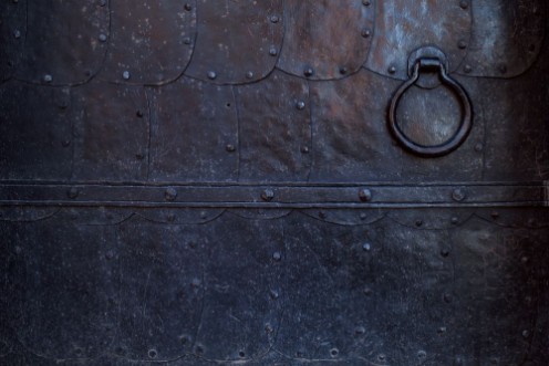 Image de Old wrought iron doors Forged handle