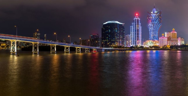 Bild på Macau cityscape Night