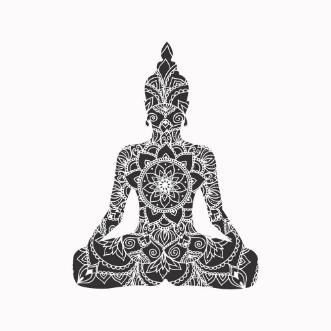 Picture of Abstract sitting Buddha silhouette Vector illustration