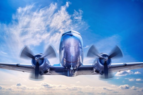 Bild på Old aircraft in the sky