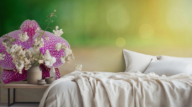 Image de Harmony - website banner of purple orchid flower in Summer