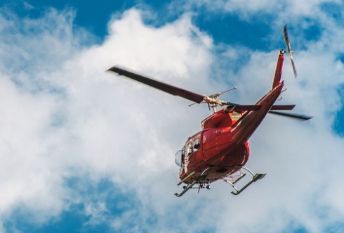 Afbeeldingen van Helicopter Logging in the Air