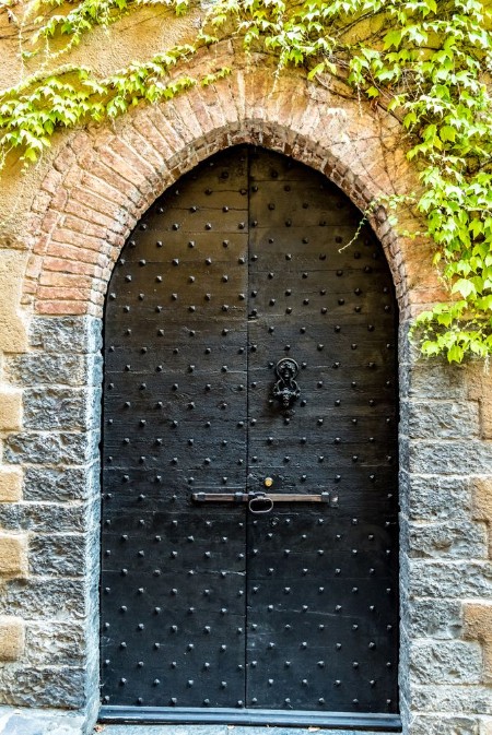 Image de An old door element of Italian architecture
