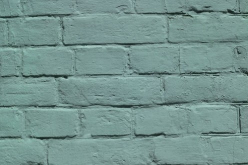 Afbeeldingen van Brick wall covered with green lime