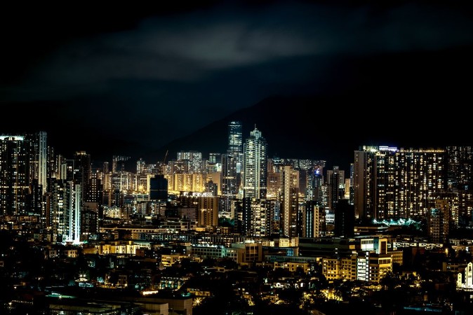 Afbeeldingen van Hong Kong city view at night