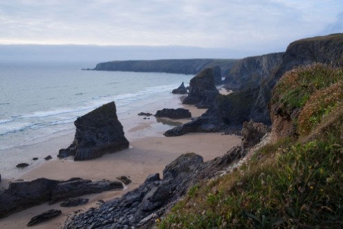 Picture of Bedtruthan Steps in Cornwall Sdengland