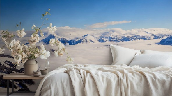 Afbeeldingen van Mountains with snow in winter Ski resort  Soll Tyrol Austria