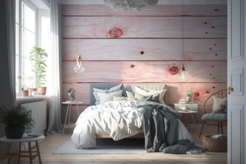 Image de Soft pink wood board texture and background