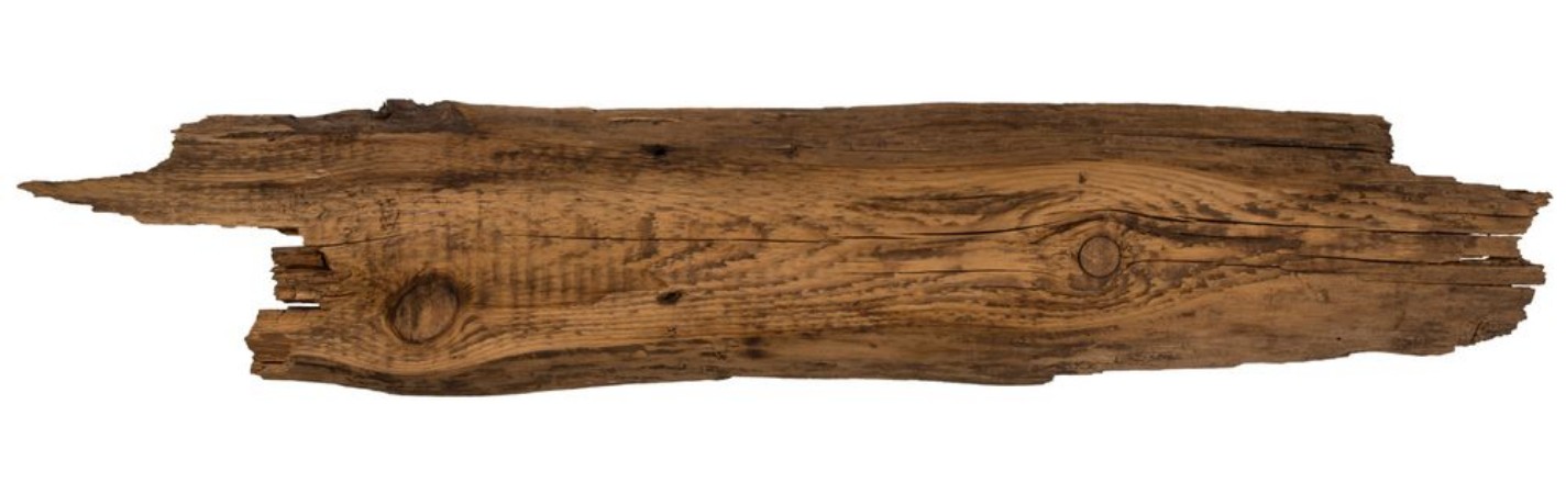 Bild på Old planks isolated on white