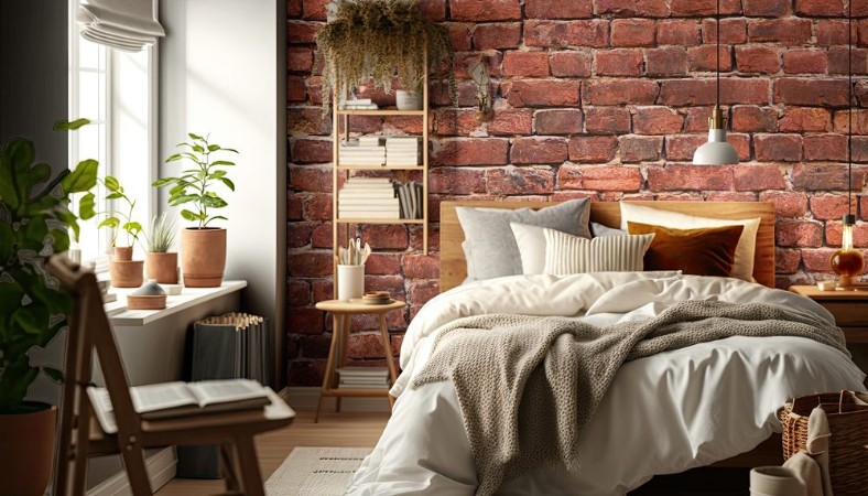 Picture of Brick wall background grunge texture brickwork old house