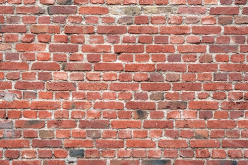 Afbeeldingen van Old red brick wall as background or texture