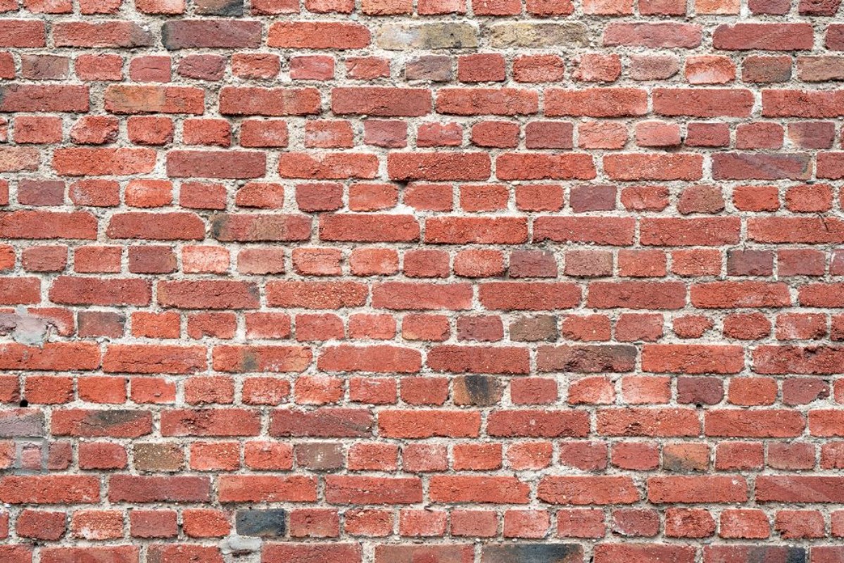 Picture of Old red brick wall as background or texture