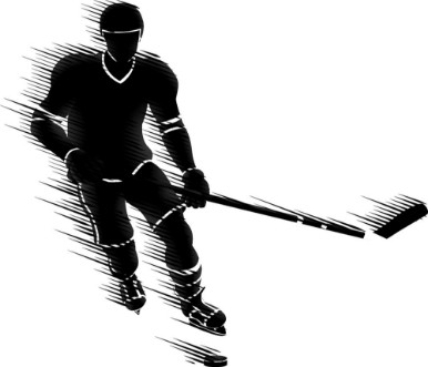 Picture of Silhouette Ice Hockey Player Concept
